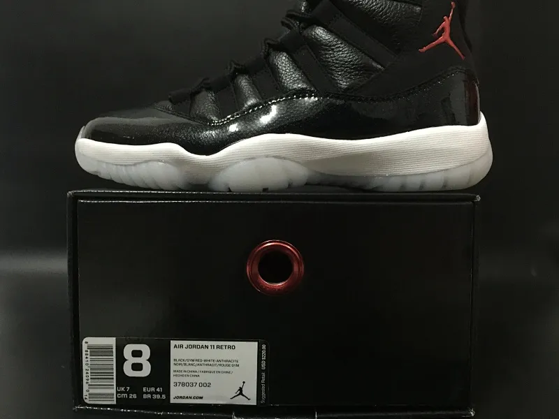 All Categories Air Jordan Jordan Series Basketball Shoes Air Jordan 11 First Layer Authentic Brand Original Air Jordan 11 "72-10" AJ11 Big Devil Joe 11 True Carbon Fiber 378037-002 Original Brand Men's Shoes